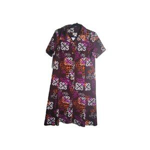 VTG 60s Amy Adams Knits Boho Hippie Dress Approximately Sz M-L Raw Hem